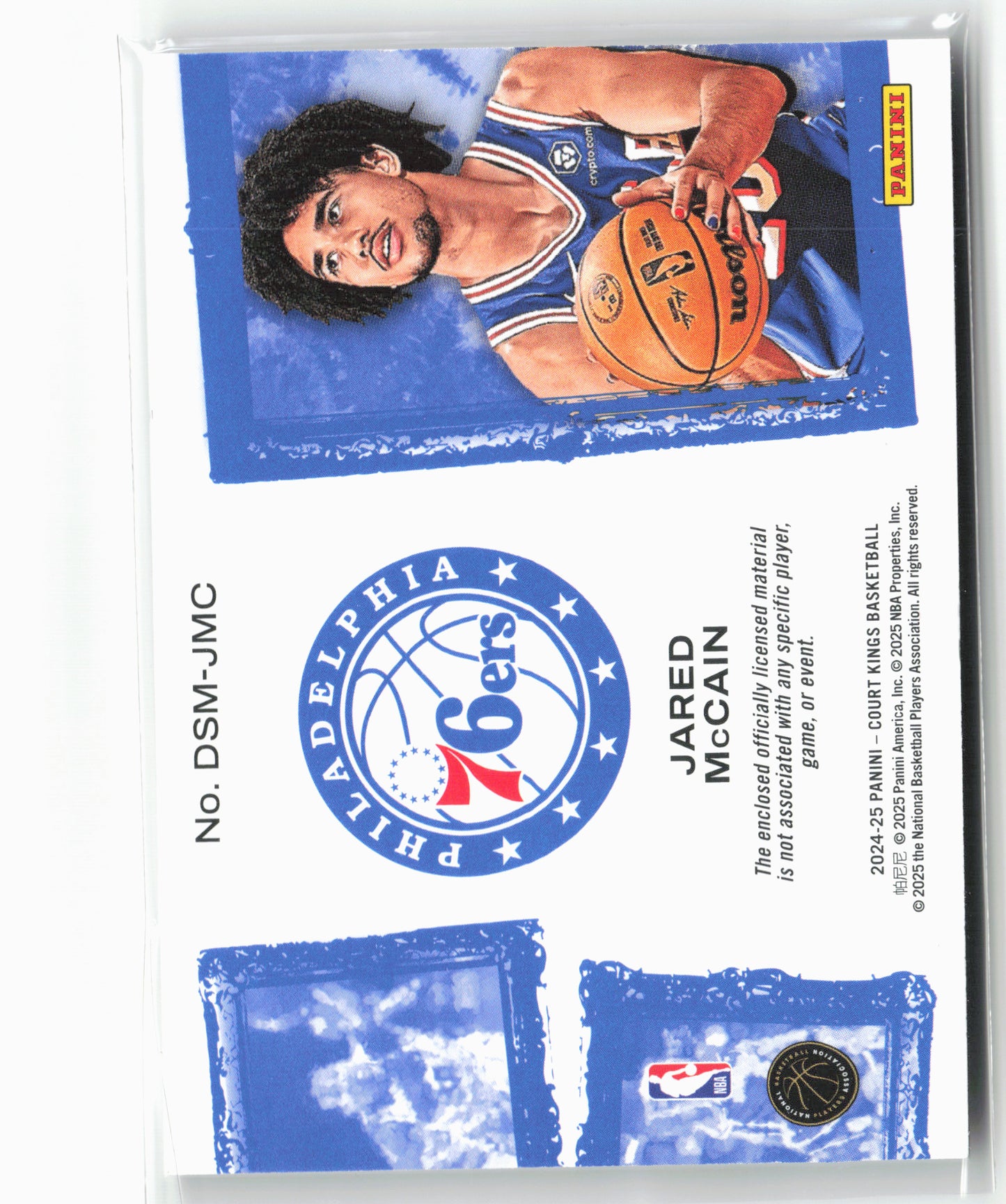 2024-25 Panini Court Kings #DSM-JMC Jared McCain Debut Showcase Memorabilia