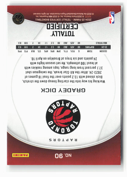 2024-25 Panini Totally Certified #90 Gradey Dick NM