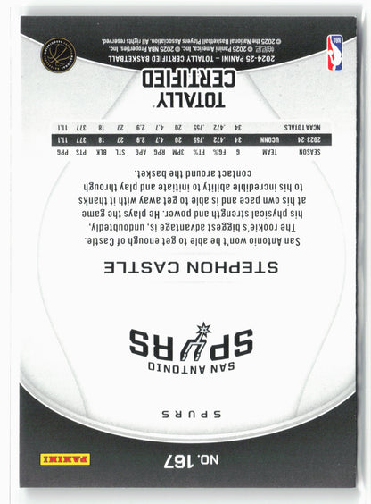 2024-25 Panini Totally Certified #167 Stephon Castle NM