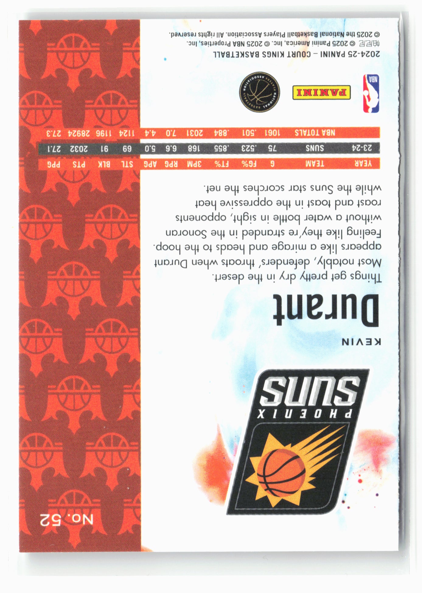 2024-25 Panini Court Kings #52 Kevin Durant