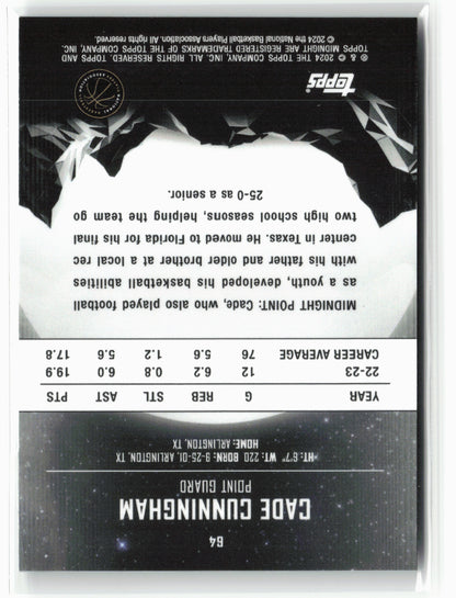 2023-24 Topps Midnight #64 Cade Cunningham