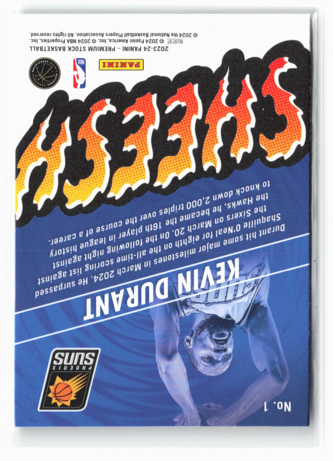 2023-24 Panini Premium Stock #1 Kevin Durant Sheesh