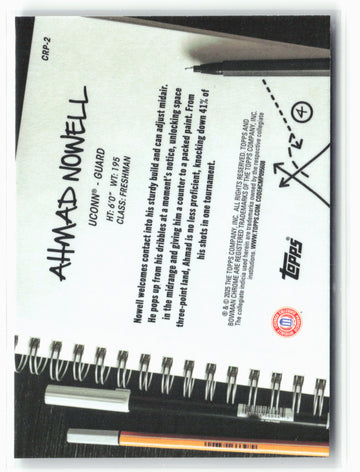 2024-25 Bowman University Chrome #CRP-2 Ahmad Nowell College Rule Playbook