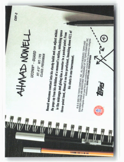 2024-25 Bowman University Chrome #CRP-2 Ahmad Nowell College Rule Playbook