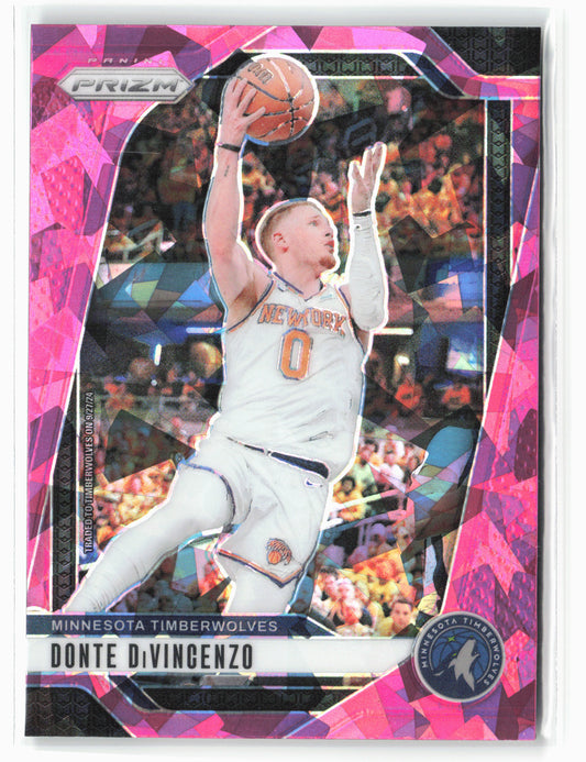 2024-25 Panini Prizm #51 Donte DiVincenzo Prizms Pink Ice