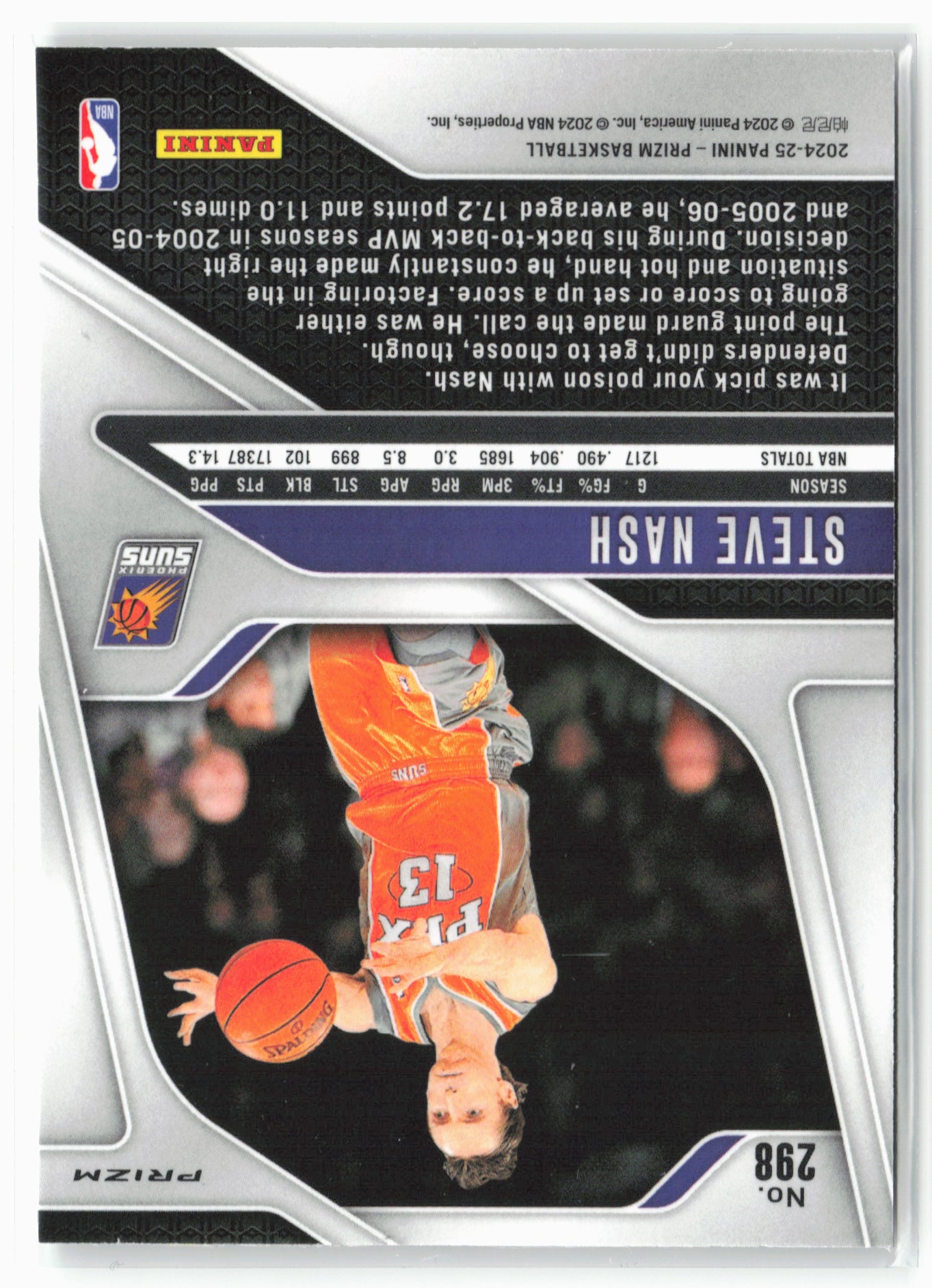 2024-25 Panini Prizm #298 Steve Nash Prizms Silver