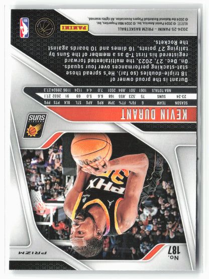 2024-25 Panini Prizm #187 Kevin Durant Prizms Silver