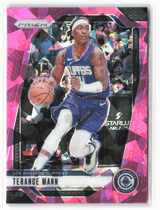 2024-25 Panini Prizm #69 Terance Mann Prizms Pink Ice