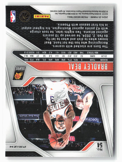 2024-25 Panini Prizm #54 Bradley Beal Prizms Pink Ice