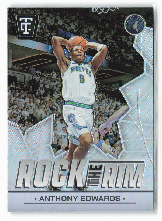 2024-25 Panini Totally Certified #10 Anthony Edwards Rock the Rim