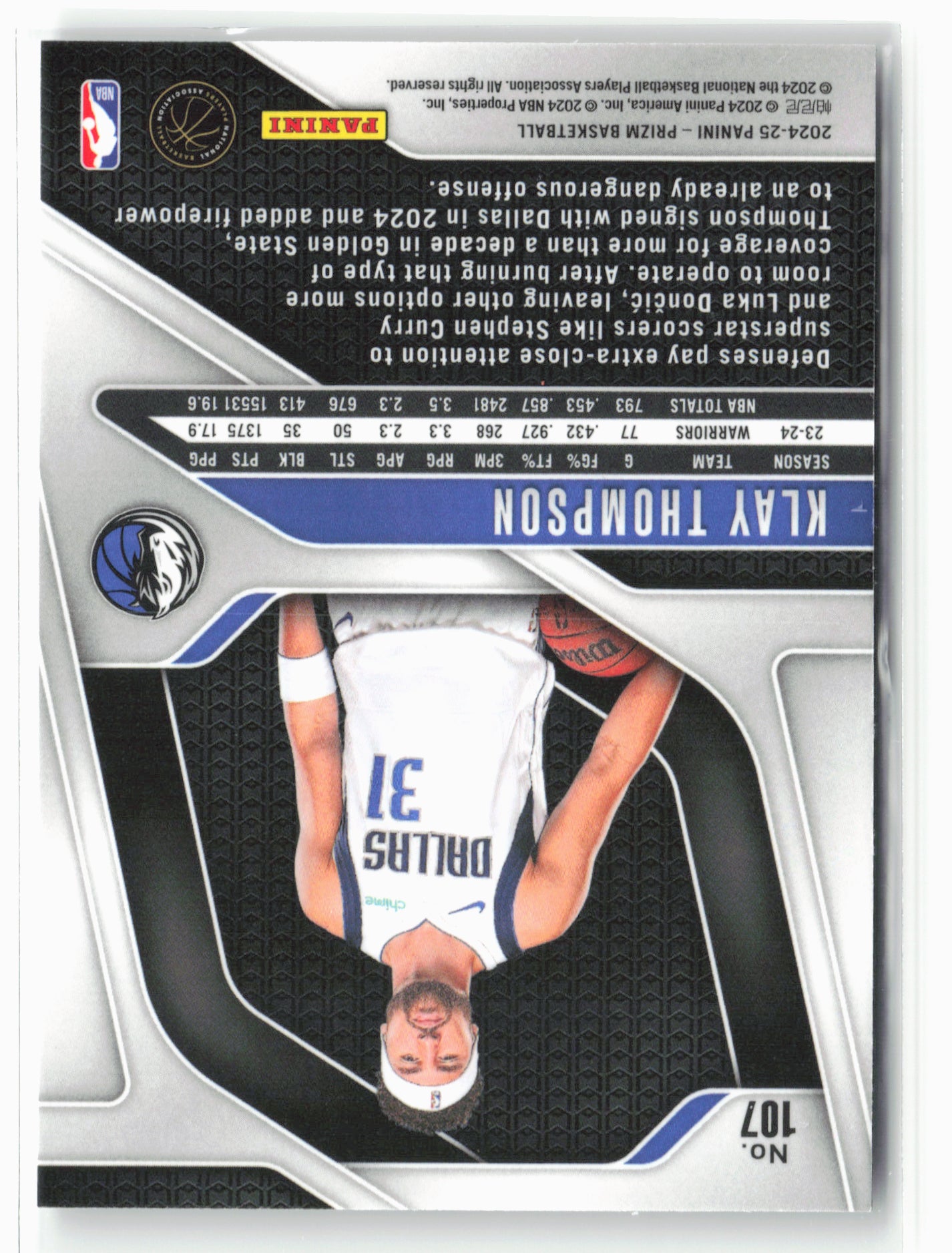 2024-25 Panini Prizm #107 Klay Thompson NM