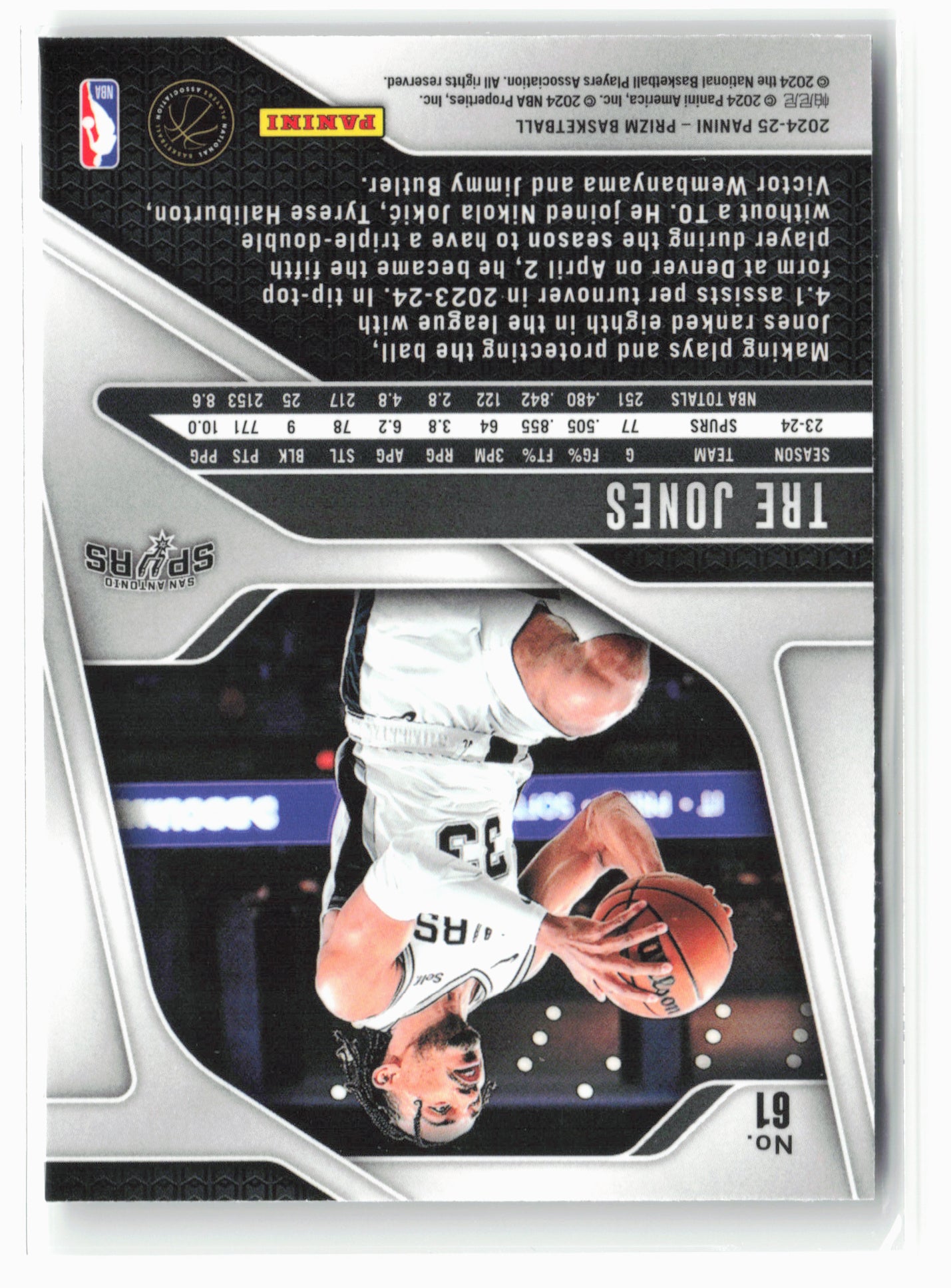 2024-25 Panini Prizm #61 Tre Jones NM