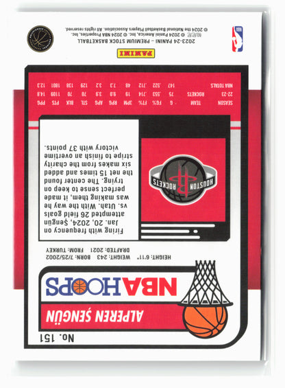 2023-24 Panini Premium Stock #151 Alperen Sengun NM