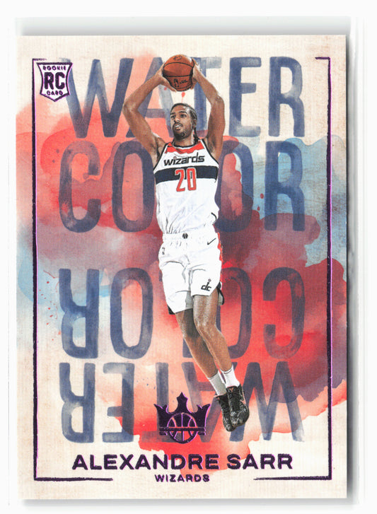 2024-25 Panini Court Kings #14 Alexandre Sarr Water Color Pink #/99
