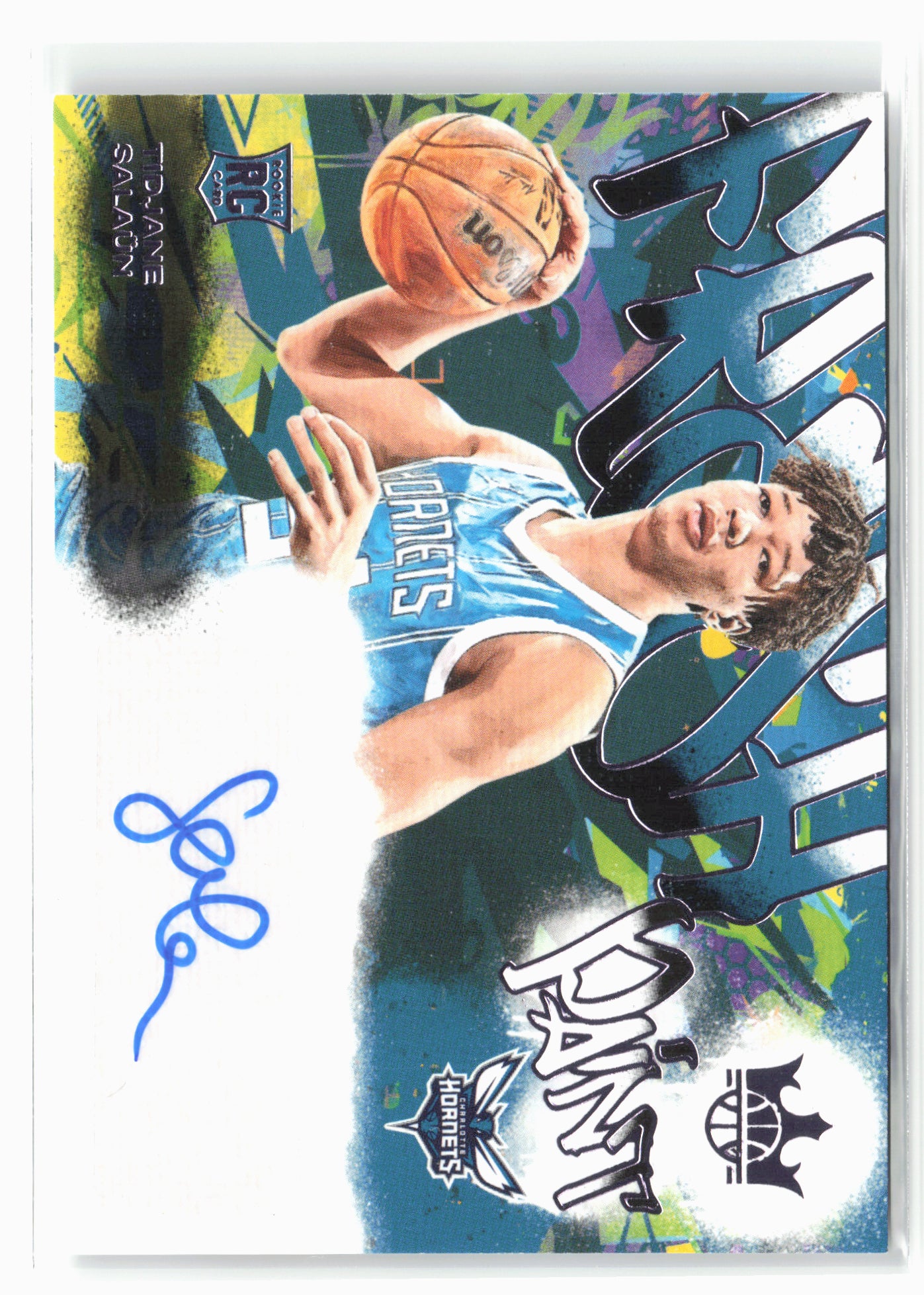 2024-25 Panini Court Kings #FP-TID Tidjane Salaun Fresh Paint Violet #/49
