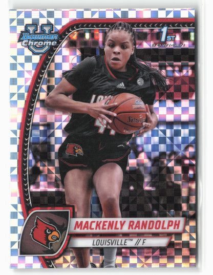 2024-25 Bowman University Chrome #53 Mackenly Randolph X-Fractor