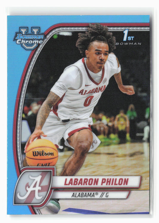 2024-25 Bowman University Chrome #49 Labaron Philon Sky Blue Refractor
