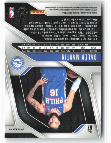 2024-25 Panini Prizm #67 Caleb Martin Prizms Pink Ice