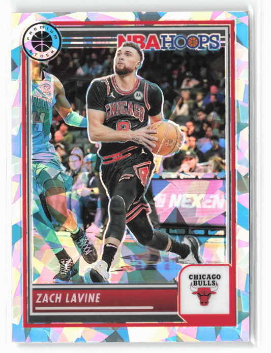 2023-24 Panini Premium Stock #195 Zach LaVine Ice Prizm