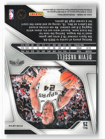 2024-25 Panini Prizm #25 Devin Vassell Prizms Pink Ice