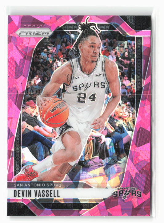 2024-25 Panini Prizm #25 Devin Vassell Prizms Pink Ice