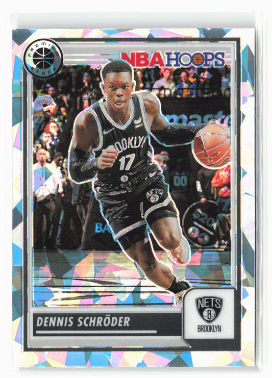 2023-24 Panini Premium Stock #153 Dennis Schroder Ice Prizm