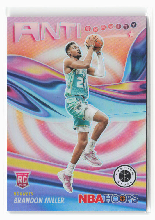 2023-24 Panini Premium Stock #11 Brandon Miller Anti Gravity Silver Prizm NM