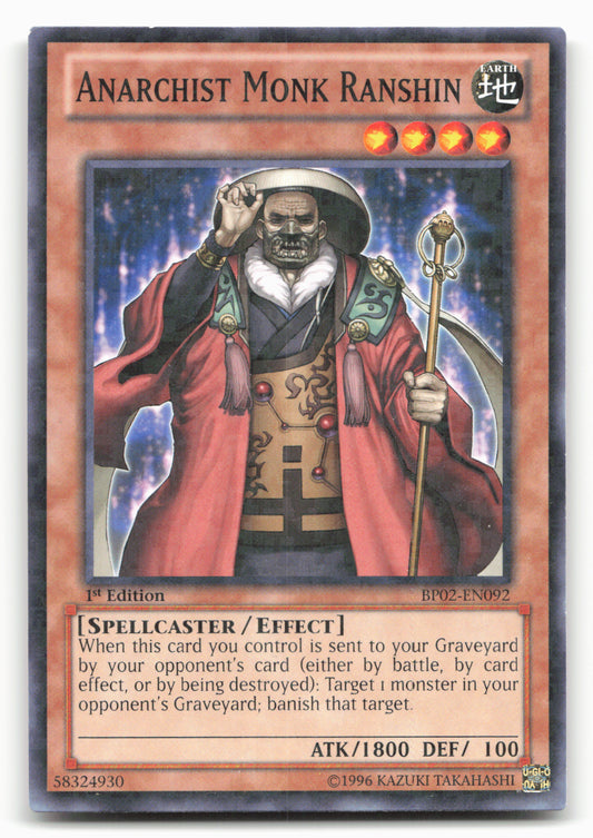 Battle Pack 2: War of the Giants #BP02-EN092 Anarchist Monk Ranshin Holo