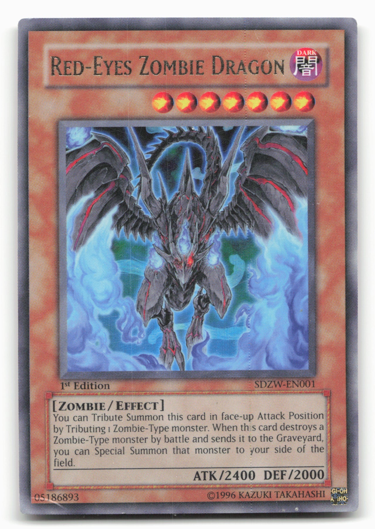 Structure Deck: Zombie World #SDZW-EN001 Red-Eyes Zombie Dragon Holo