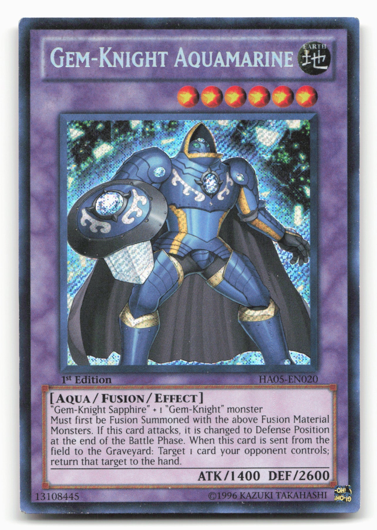 Hidden Arsenal 5: Steelswarm Invasion #HA05-EN020 Gem-Knight Aquamarine Holo