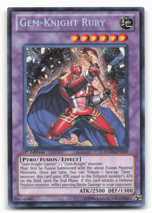Hidden Arsenal 5: Steelswarm Invasion #HA05-EN019 Gem-Knight Ruby Holo