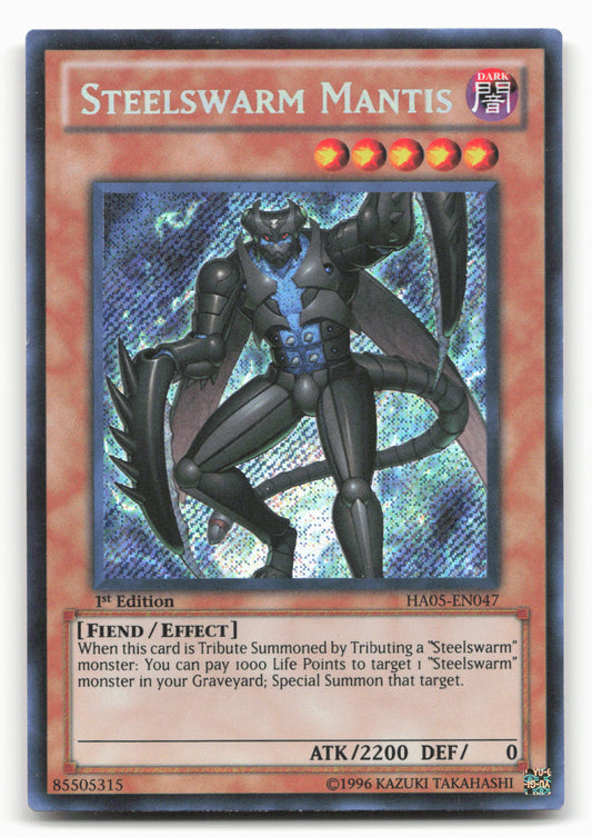 Hidden Arsenal 5: Steelswarm Invasion #HA05-EN047 Steelswarm Mantis Holo