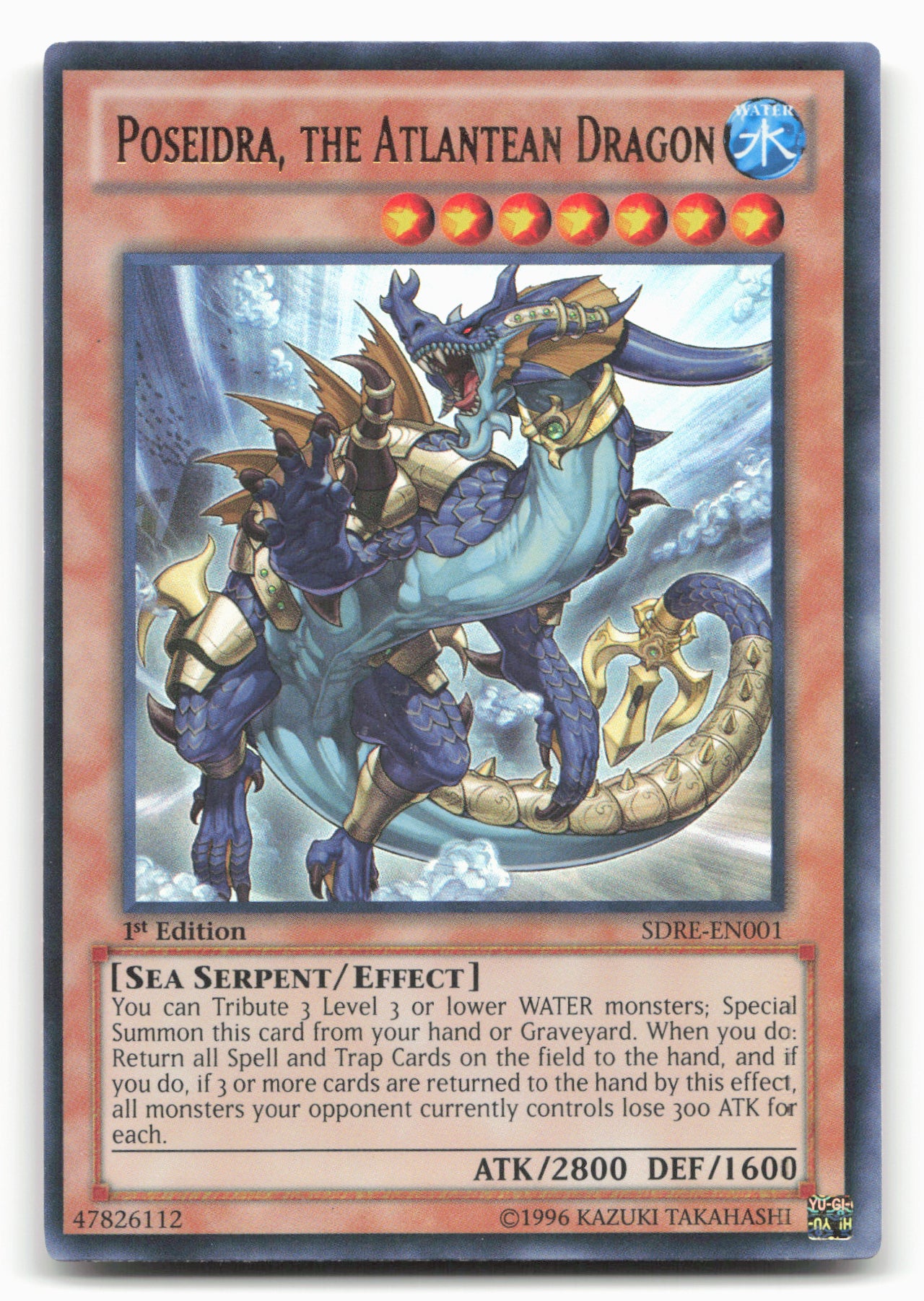 Structure Deck: Realm Sea Emperor #SDRE-EN001 Poseidra, the Atlantean Dragon