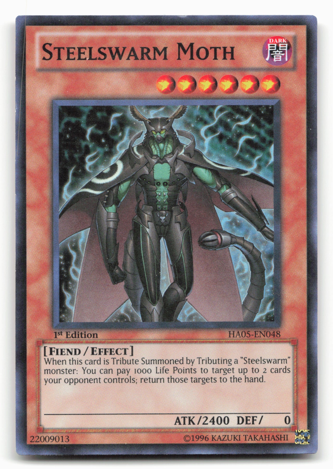 Hidden Arsenal 5: Steelswarm Invasion #HA05-EN048 Steelswarm Moth