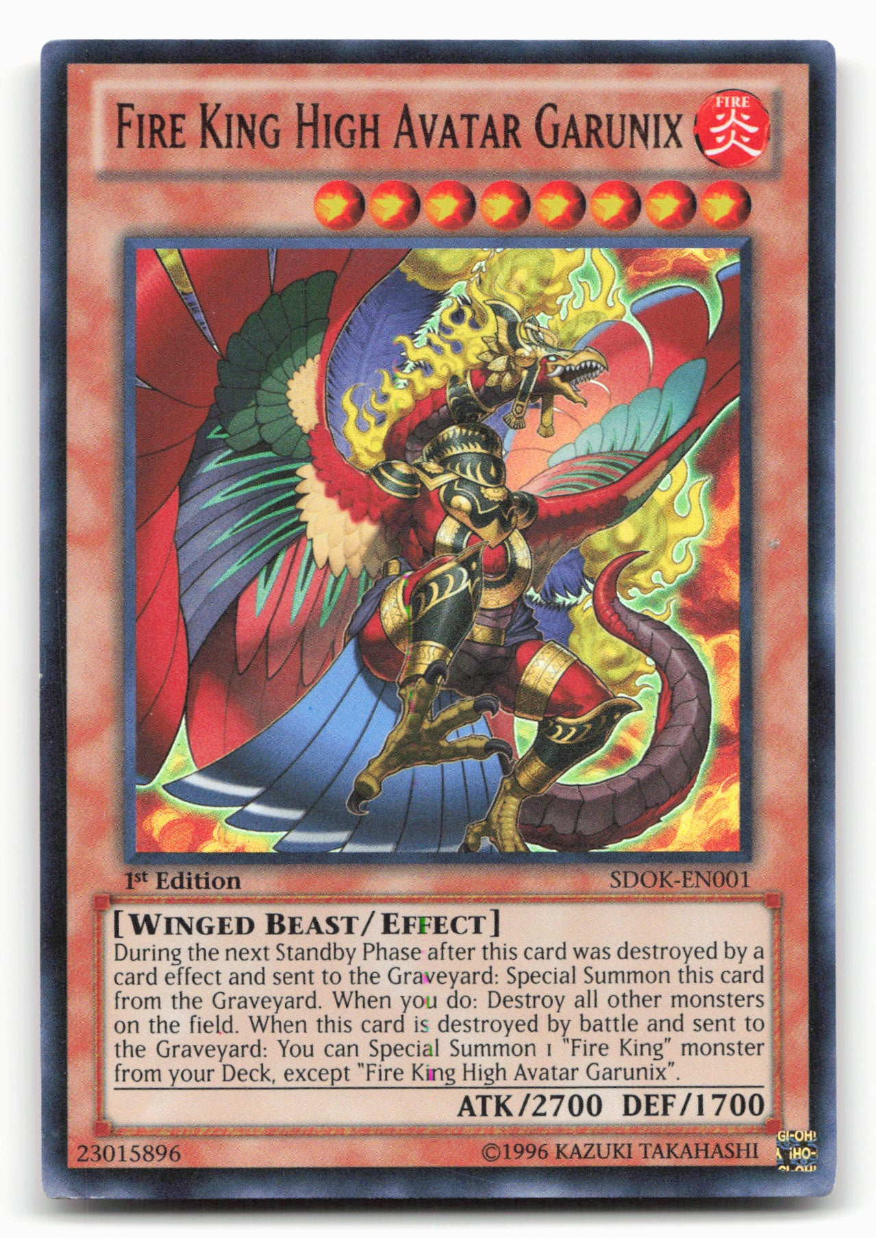 Onslaught of the Fire Kings #SDOK-EN001 Fire King High Avatar Garunix