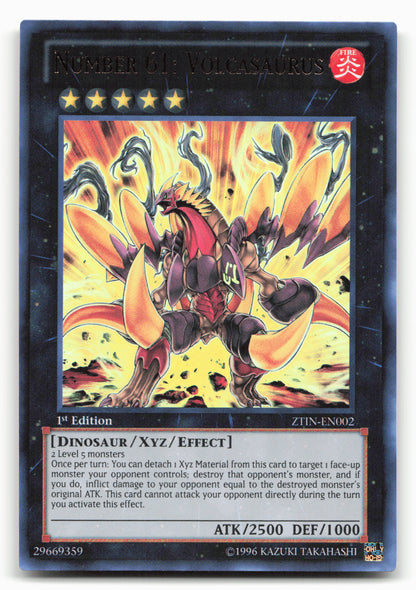 2013 Zexal Collection Tin #ZTIN-EN002 Number 61: Volcasaurus