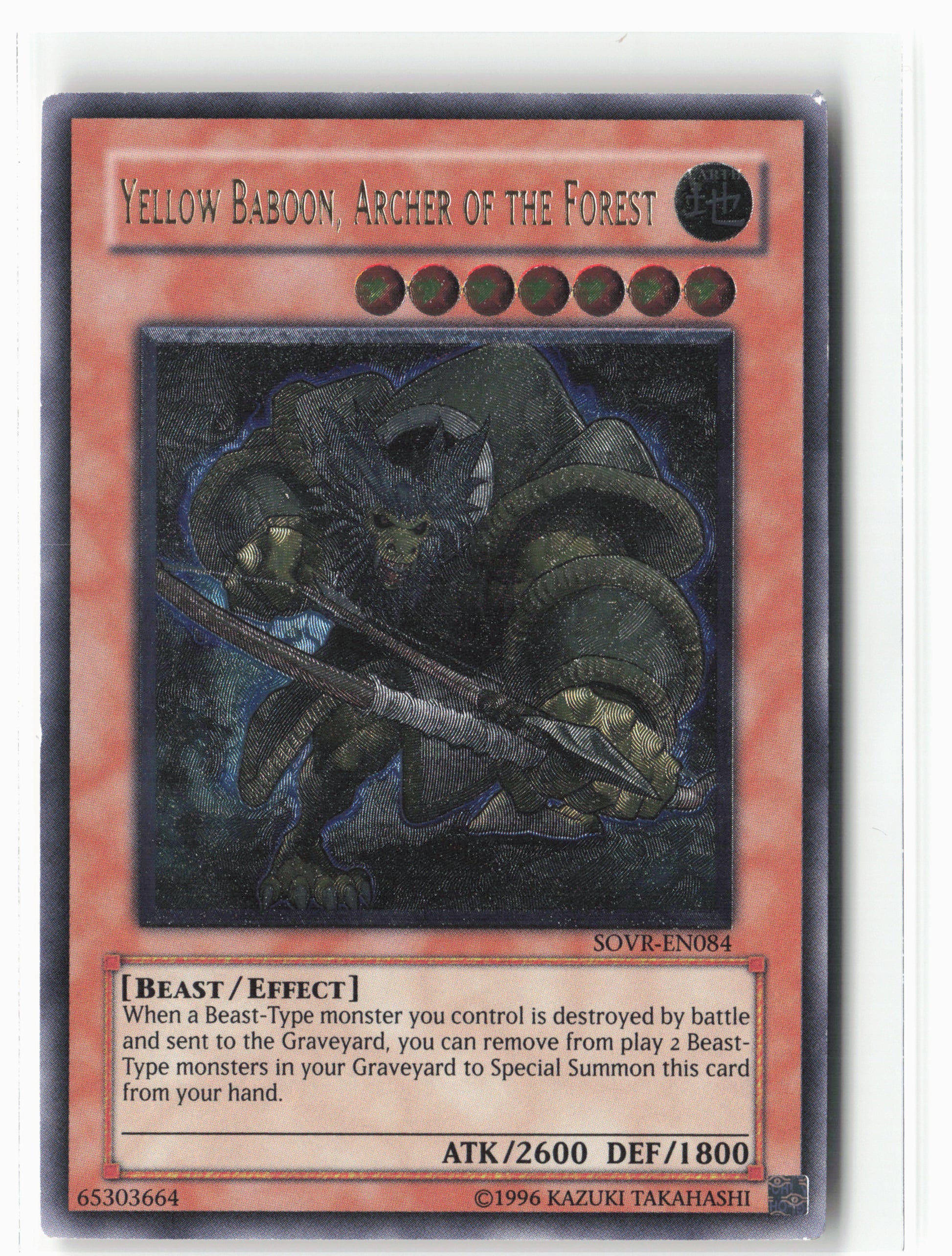 Stardust Overdrive #SOVR-EN084 Yellow Baboon, Archer of the Forest (UTR)