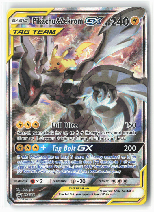 SM Promos #SM168 Pikachu & Zekrom GX Holo - 16039