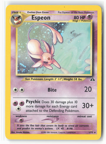 Neo Discovery #01/75 Espeon (1) Holo Swirl - 16040
