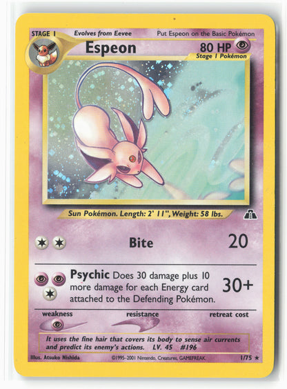 Neo Discovery #01/75 Espeon (1) Holo Swirl - 16040