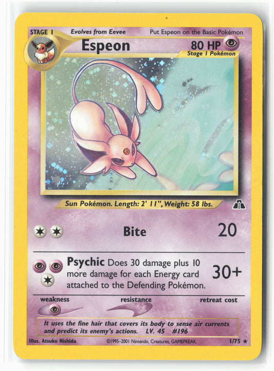 Neo Discovery #01/75 Espeon (1) Holo Swirl - 16040