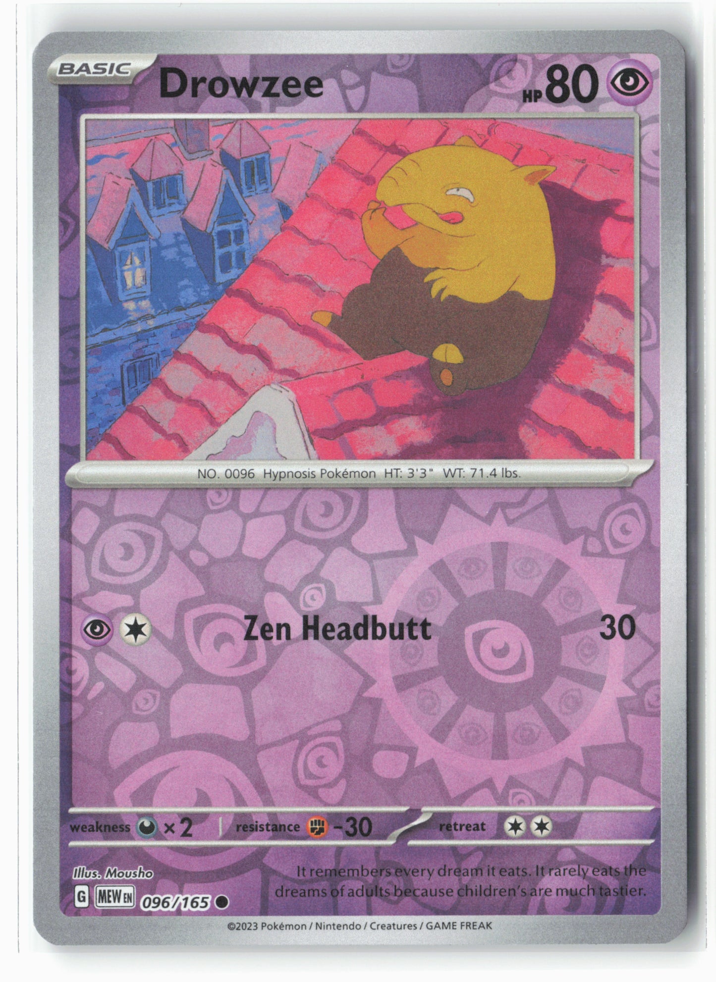 SV: Scarlet & Violet 151 #096/165 Drowzee Reverse Holo - 16070