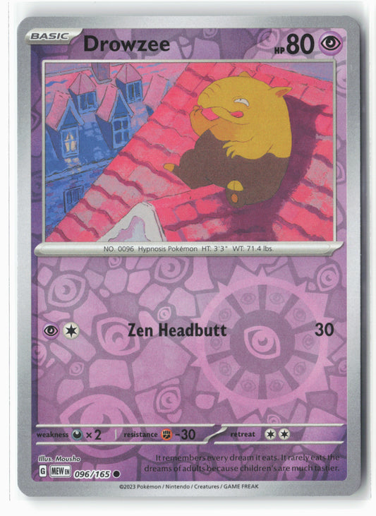 SV: Scarlet & Violet 151 #096/165 Drowzee Reverse Holo - 16070
