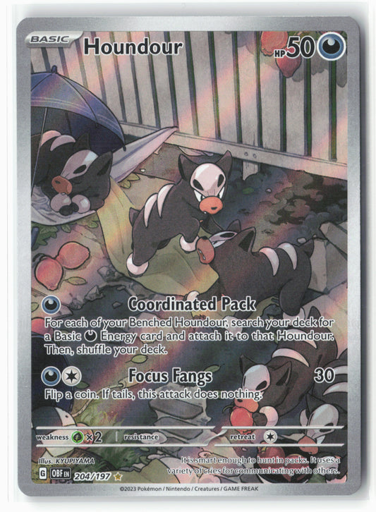 SV03: Obsidian Flames #204/197 Houndour Holo - 16093