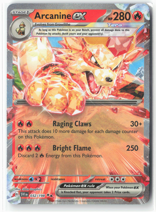 SV01: Scarlet & Violet Base Set #032/198 Arcanine ex Holo - 16114