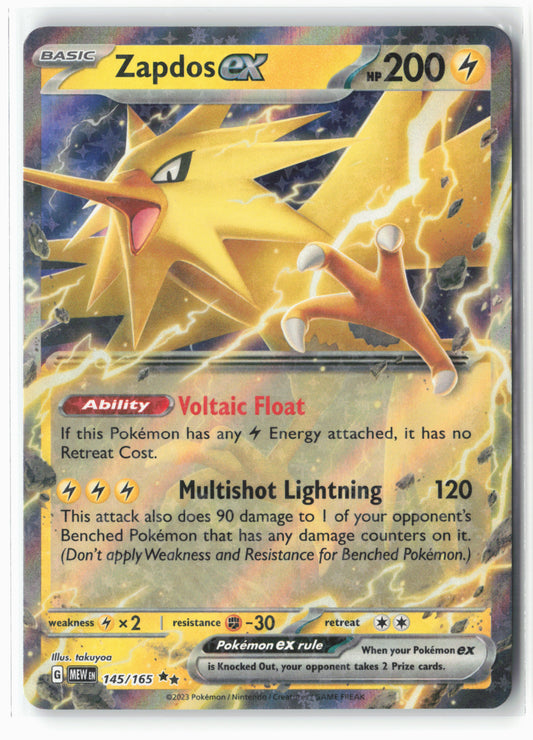 SV: Scarlet & Violet 151 #145/165 Zapdos ex Holo - 16117