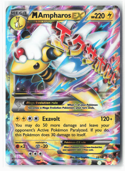 XY - Ancient Origins #28/98 M Ampharos EX Holo - 16127