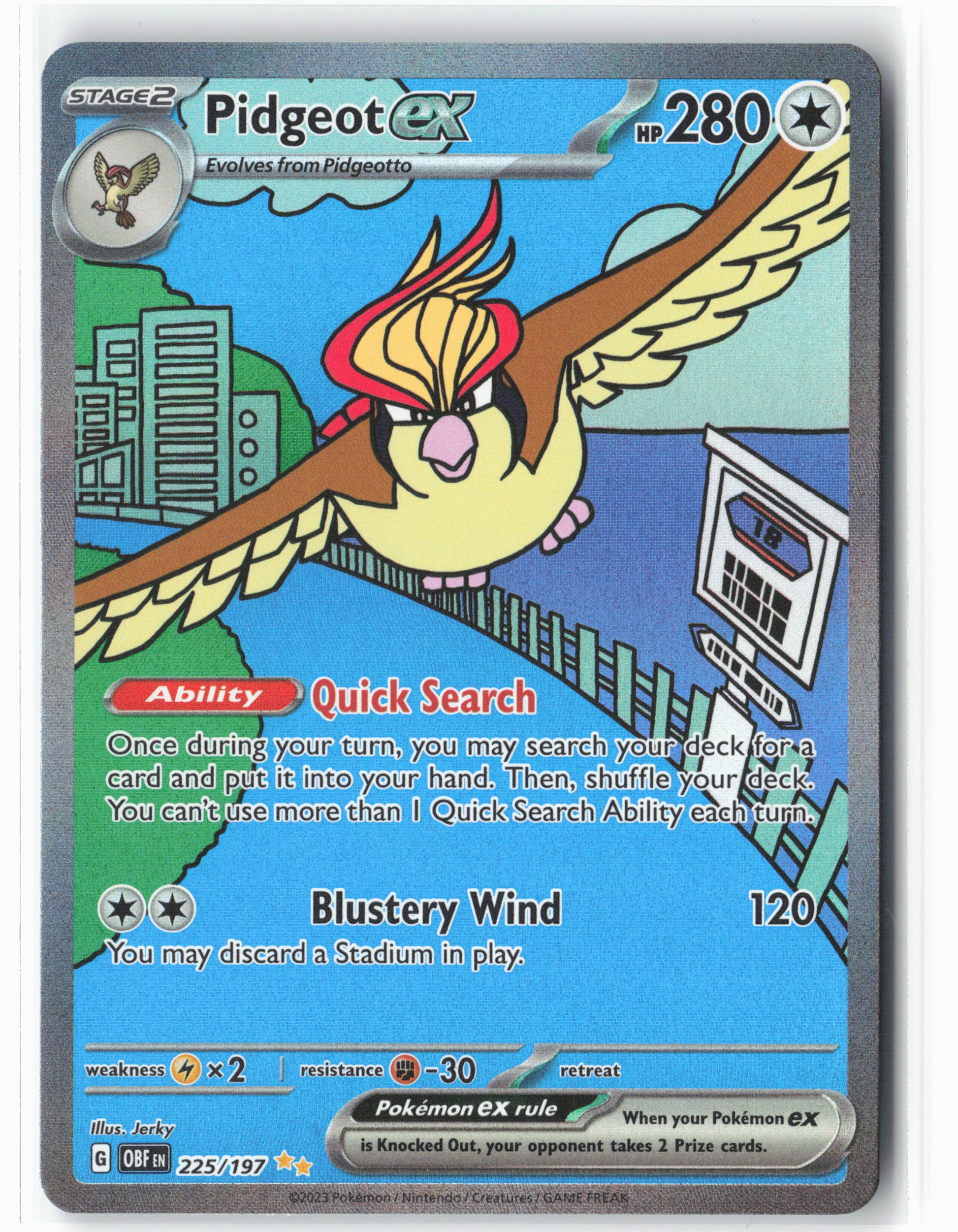 SV03: Obsidian Flames #225/197 Pidgeot ex Holo - 16128