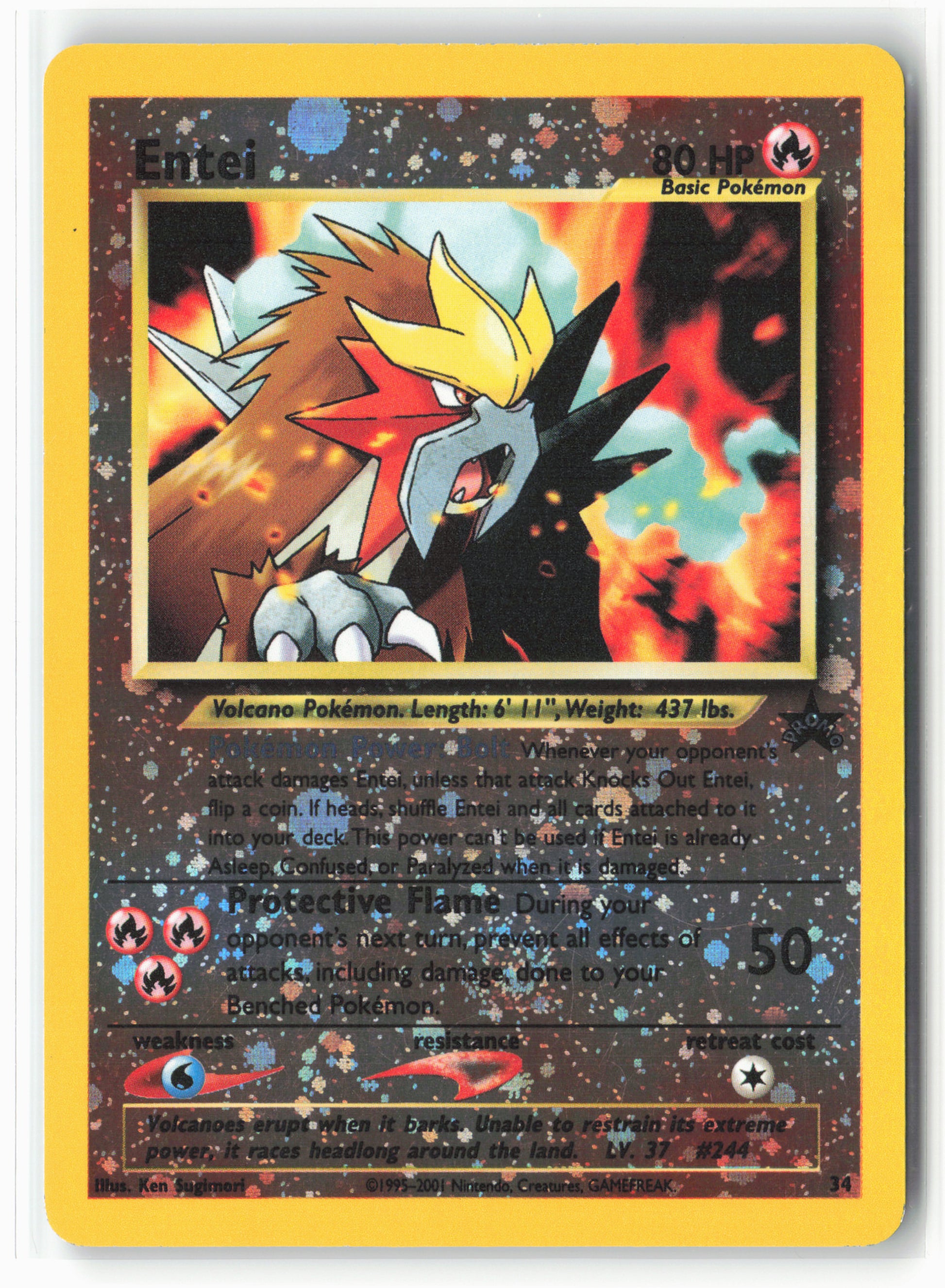 WoTC Promo #34/53 Entei Reverse Holo - Swirl - 16131