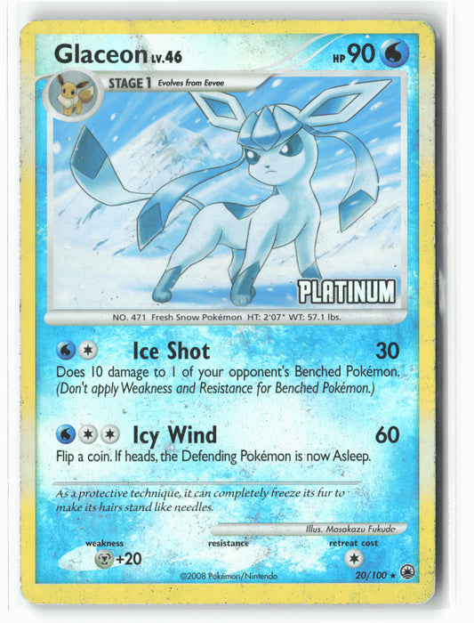 Burger King Promos #020/100 Glaceon Reverse Holo - Stamped - 16140